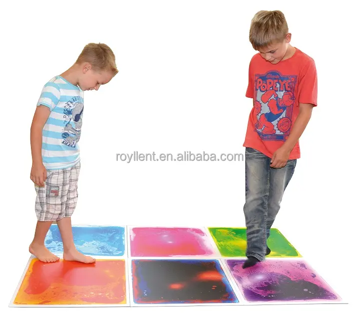 Zintuiglijke Vloeibare Tegels Tactiele Tegel Kinderen Indoor Speeltuin Vloeren 50*50 Cm