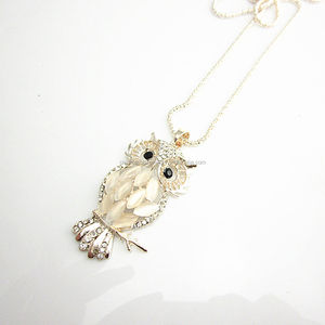 2015 vendita nuovo hot moda opale <span class=keywords><strong>gufo</strong></span> di pendente di cristallo animale <span class=keywords><strong>collana</strong></span> - Product Image 6