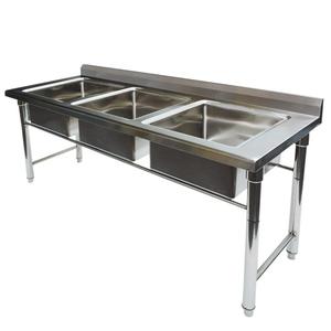 Commercial Kitchen Heavy Duty Stainless Steel <strong>Work</strong> <strong>Table</strong> Outdoor Sink <strong>Table</strong> - Product Image 4