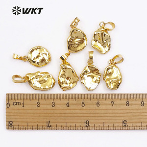 WT-P1409 Simple Conception De <span class=keywords><strong>Perle</strong></span> De Forme Irrégulière Pour La Fabrication De Bijoux Pour Femmes Or Plaqué Naturel <span class=keywords><strong>Baroque</strong></span> <span class=keywords><strong>Perle</strong></span> <span class=keywords><strong>Pendentif</strong></span> - Product Image 6