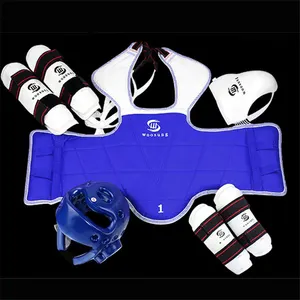 Woosung taekwondo equipaggiamento protezione del corpo taekwondo protezione del torace/protezione del braccio/parastinchi set di attrezzi da allenamento sparring