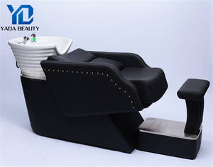 تصميم جديد هيكل قوي من الجلد الاصطناعي كرسي الشامبو وحدة الغسيل العكسي للصالون - Product Image 1