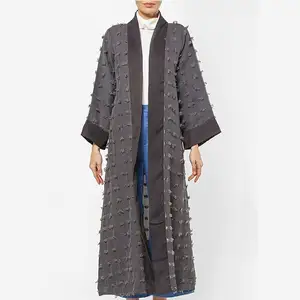 Plastic Ontwerp Kralen Baju Kurung BATIK Jubah Abaya Gemaakt In China Zijde Kaftan