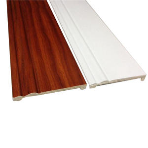 Cheap10CM Embellecedor de pared de plástico Cubiertas de moldura PS Zócalo de poliestireno blanco plano - Product Image 1