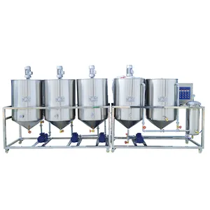 Small scale soybean groundnut sunflower oil refine edible oil refining machine crude oil refinery machine