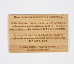 <span class=keywords><strong>Placage</strong></span> de bois de bambou fantaisie gravé/impression carte de visite - Product Image 3