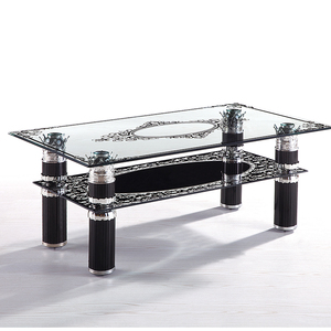 European Design Luxury Living Room <strong>Centre</strong> Modern Square Coffee Tea <strong>Table</strong> with All Glass Top for Sale - Product Image 6