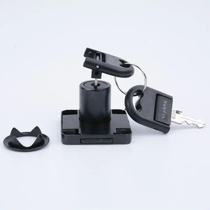 138-22 black furniture desk lock for cabinet and drawer/138-22 cabinet lock /black and white zinc color