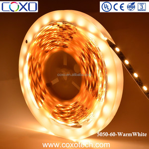 CE UL 60 leds/<span class=keywords><strong>m</strong></span> de Alta CRI 80 Blanco Cálido smd 5050 Tira Llevada Flexible - Product Image 5