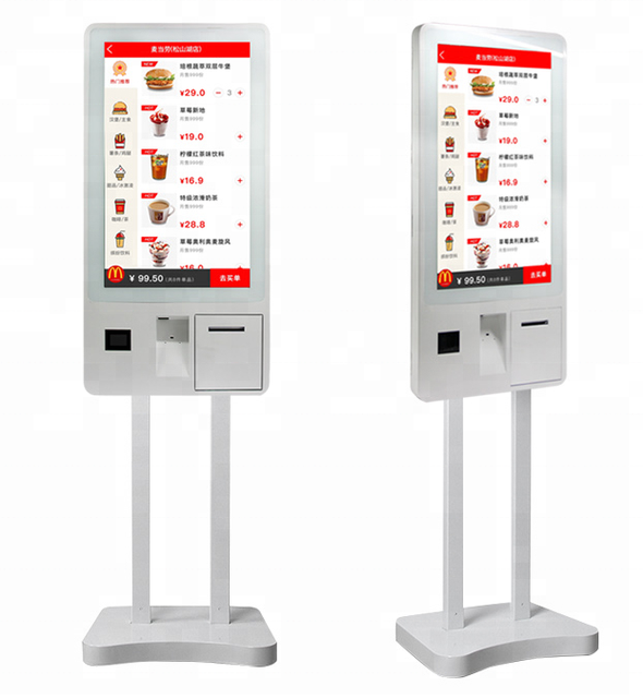 32 Inch Android & Windows 10 POS System Interactive Restaurant Self Service Ordering Kiosk Payment Machine Commercial POS Kiosk