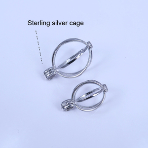 Moda 925 gümüş kolye kafes inci ile - Product Image 2