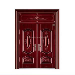 Puerta de entrada de hierro de seguridad de acero, doble puerta de seguridad principal, nuevo modelo - Product Image 1