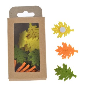 Set <span class=keywords><strong>adesivi</strong></span> <span class=keywords><strong>murali</strong></span> simpatici cartoni animati in feltro per bambini a forma di animale fustellati a forma di foglia - Product Image 4