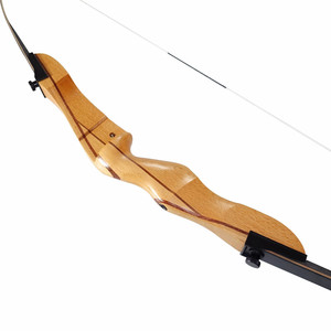 48-68 ''Zwarte Ledematen Houten Recurve Boog
