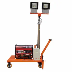 Gasoline engine generator mobile lifting light tower With Stable Function