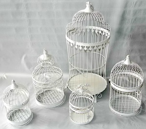 Tel metal beyaz renk düğün Büyük Kuş Kafesi - Product Image 1