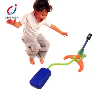 Outdoors game children jumping flying cool foam pump rocket launcher toy