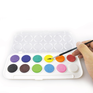 Vendita calda a buon mercato prezzo di 2.8 centimetri 12 solido di colore Non tossico a base di acqua lavabile penna di colore di acqua della torta e bambini aquarell set di vernice - Product Image 6