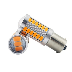Bombillas LED 1156 BAU15S <span class=keywords><strong>PY21W</strong></span> <span class=keywords><strong>7507</strong></span> para Automóviles, Luces de Señal de Giro, Iluminación Ámbar/Naranja, Blanco, Rojo, Azul, 5630 33SMD - Product Image 1