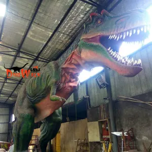 Kualitas tinggi taman hiburan silikon Equipement animatronik karet dinosaurus Tyrannosaurus Rex Model