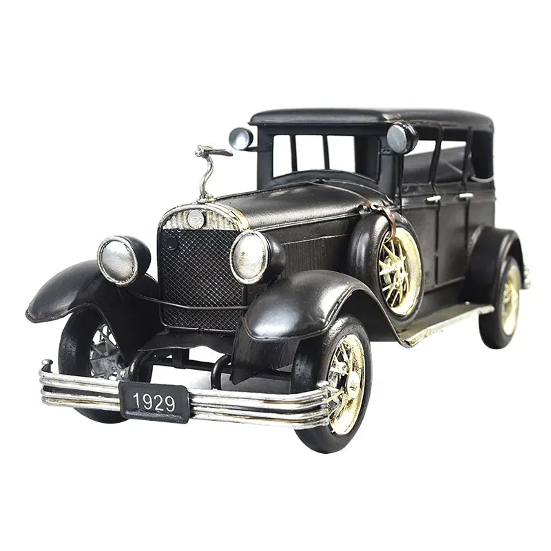 1929 Antik Vintage Besi Tempa Klasik 1:8 Mobil Model Diecast Buatan Tangan Dekorasi Rumah Koleksi Hadiah