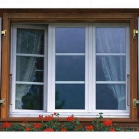 Ventana francesa de pvc, ventana gris, perfil de persianas upvc