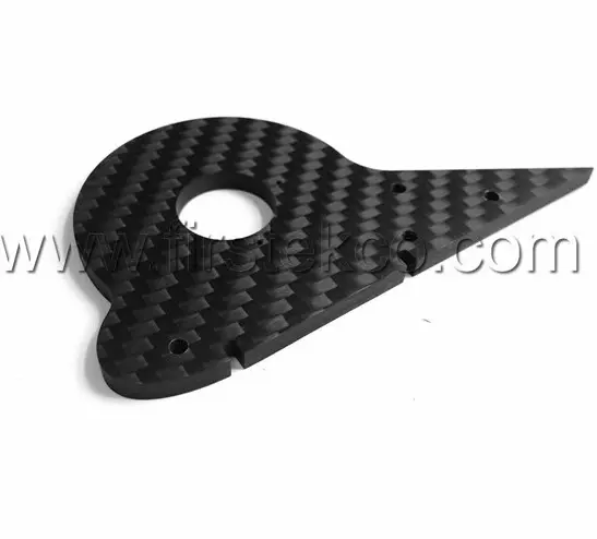 carbon fiber plate, used in aerial device gear,drone,RC car chassis by CNC cut