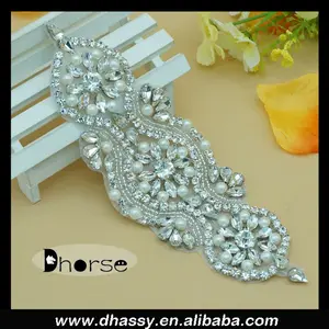 Dhorse DH-871 Bán Buôn Sắt Sew Rhinestone Pha Lê Wedding Bridal Craft DIY Đính Sash Dress Motif