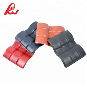 Synthetic Resin Tile Villa Building Materials Red Color ASA Synthetic Resin Roof Tile / Synthetic Resin Roofing Sheet