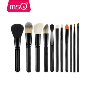 MSQ 11 pcs alta qualidade pêlo de cabra cosméticos maquiagem escova personalizado brochas