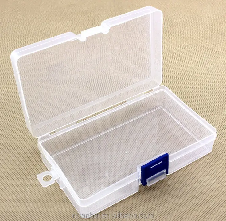 Claro componente Kits de piezas de plástico de almacenamiento caja de la caja sin compartimento
