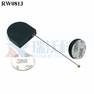 RUIWOR RW0813 D-shaped Small Retractable String Reel Plus Dia 30mm Circular Adhesive ABS Thick Plate As <strong>Security</strong> <strong>Equipment</strong> - Product Image 3