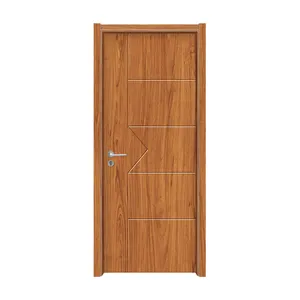 Simple pakistani waterproof teak wood door design front entry melamine door skin wooden pvc