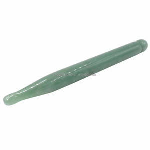 Main Naturel Vert Aventurine <span class=keywords><strong>Jade</strong></span> <span class=keywords><strong>Pierre</strong></span> <span class=keywords><strong>Gua</strong></span> <span class=keywords><strong>Sha</strong></span> GuaSha Grattage Massage Outil, Acupuncture Thérapie Bâton Point Traitement - Product Image 4