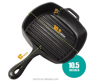 Wholesale Steak <strong>Grill</strong> Plate BBQ Enameled Cast Iron Metal <strong>Grill</strong> <strong>Pan</strong> - Product Image 4