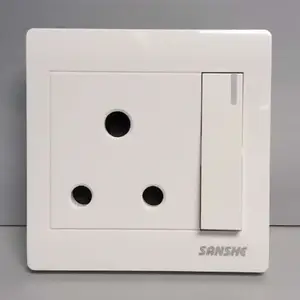 S4 15A round pin wall socket new design South Africa colour electrical switch socket