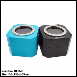 Caja de reloj de lujo para hombre 2026 con patrón de cuero y placa metálica cosida - Product Image 3
