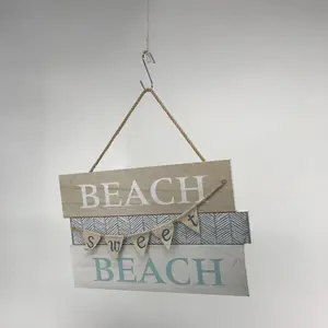 Tatlı plaj çam duvar plak burcu çam ahşap mobilya afiş ile