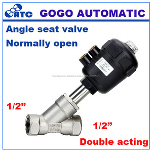 GOGO Neumática de la válvula electromagnética plástica asiento inclinado actuador normalmente abierto la válvula - Product Image 1