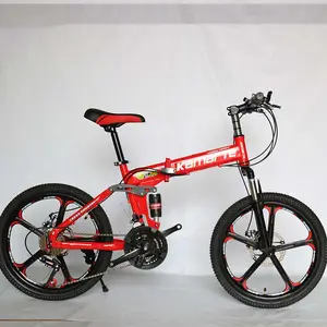 Wholesale children 20 inch foldable bike double disc brake mountain bike mtb popular carbon steel frame bmx folding bicycle