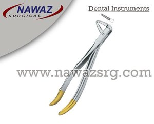 Fórceps de extracción de dientes dentales de color personalizado de excelente calidad Diam Fig74 N plata con instrumentos dentales de acero inoxidable dorado - Product Image 2