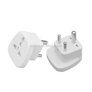 Guangzhou Pemasok Universal untuk 3 Pin India Adaptor Steker Listrik 6A 5A India Colokan Adaptor Travel Adapter