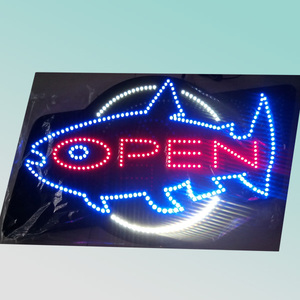 Letrero Luminoso LED para <span class=keywords><strong>Acuario</strong></span> con Diseño <span class=keywords><strong>de</strong></span> Pez, 76x46 cm, Letrero LED <span class=keywords><strong>de</strong></span> Abierto que Brilla en la Oscuridad - Product Image 1