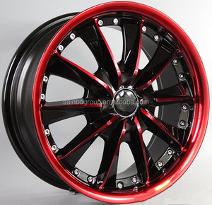 Rueda de Aleación de 15 Pulgadas y 6.5 de Ancho, Color Negro y Rojo, de Buena Calidad, para Automóvil - Product Image 5