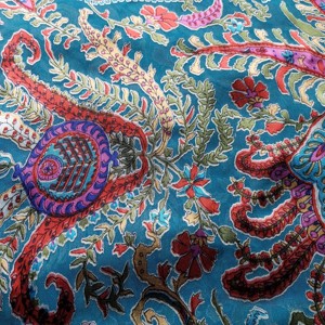 Tissu en mousseline de soie imprimée et brûlée, Viscose, nouvelle collection - Product Image 2