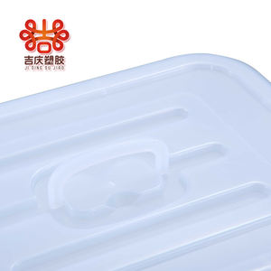 מיכלים באיכות גבוהה אחסון מכולות בגדי פלסטיק רב תכליתיים שקופים עם כיסוי וקסטור - Product Image 4