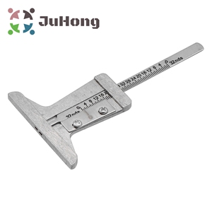 T Style Stainless Steel Tire Tread <strong>Depth</strong> <strong>Gauge</strong> Stainless Steel Slide (Removable) Range 0-25mm and 0-32nds <strong>Depth</strong> Measuring Tools - Product Image 1