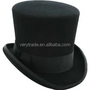 Classic Wool Elegant English Mad Hatter Lined Top Hat