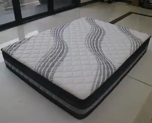 Powerful factory supply luxury hotel bedroom furniture queen king size pocket spring mattress with pillow top