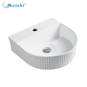 <span class=keywords><strong>Lavabo</strong></span> de encimera de esquina pequeña blanca de diseño de baño - Product Image 2